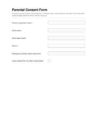 Parental Consent Form template preview