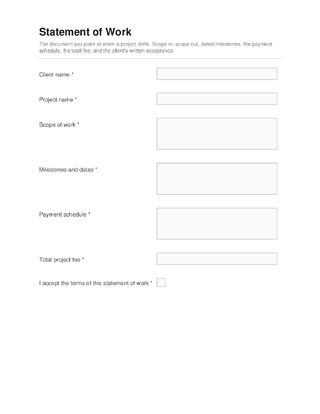 Statement of Work template preview